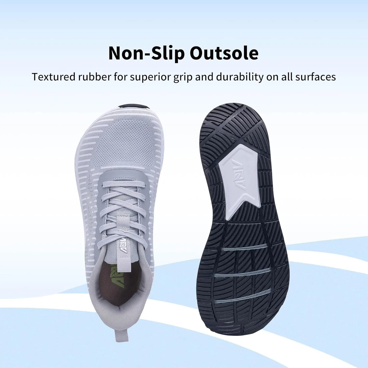 GOOBON Men's Wide Toe Box Walking Shoes with Arch Support Orthotic Tennis Sneakers for Plantar Fasciitis Bunions Flat Feet