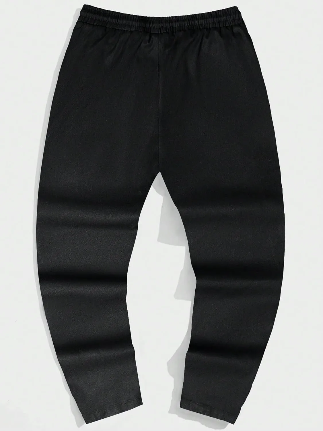 GORGLITTER Men's Stacked Jeans Baggy Sweatpants Zipper Hem Flared Cargo Pants Rivets Trousers with Pockets