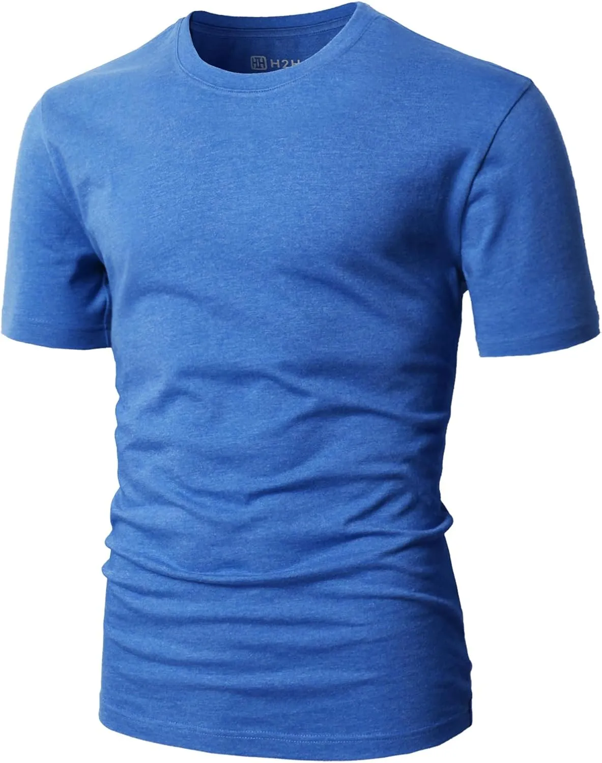 H2H Mens Casual Slim Fit Short Sleeve T-Shirts Soft Lightweight V-Neck/Crew-Neck Size XS to 3XL
