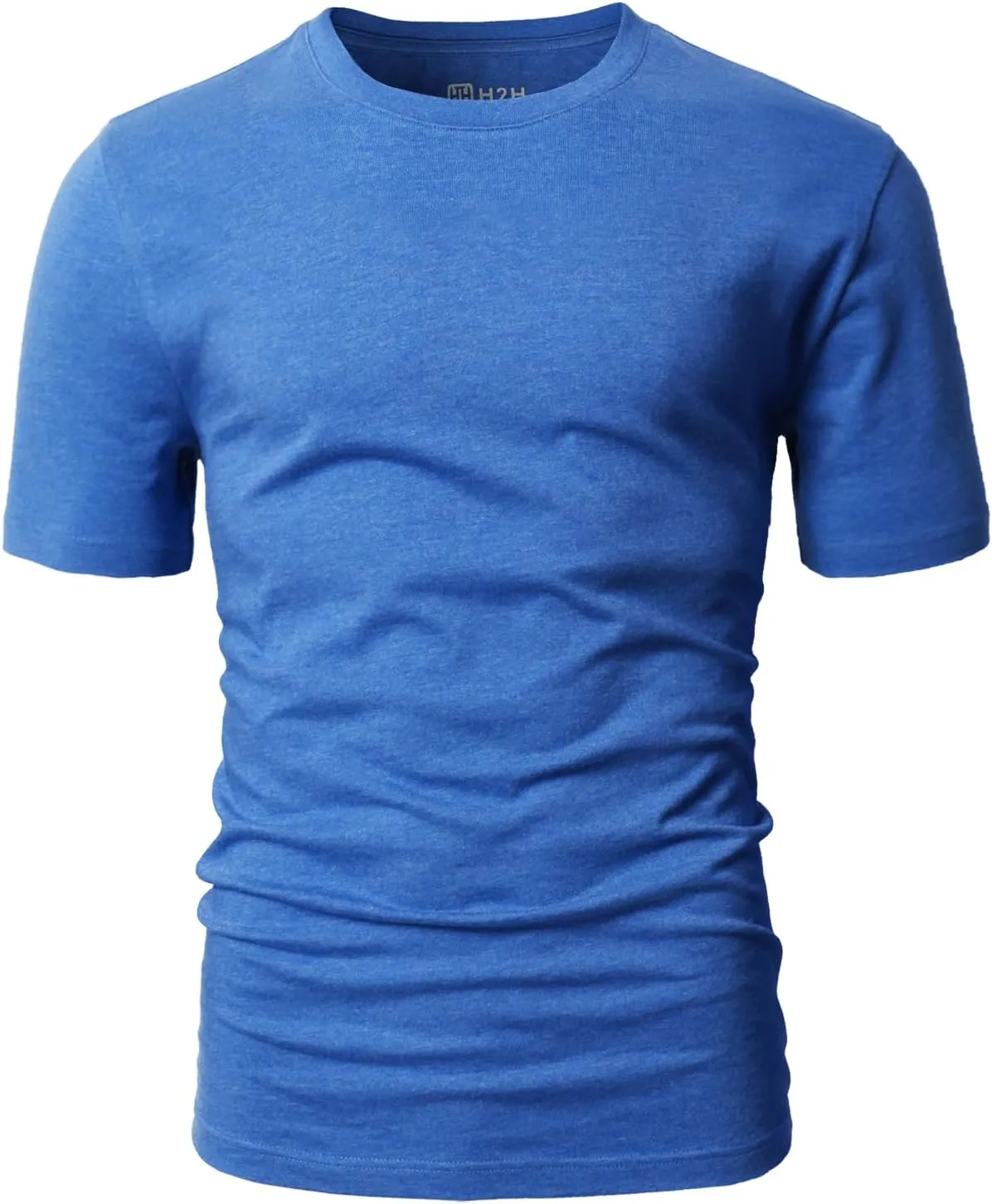 H2H Mens Casual Slim Fit Short Sleeve T-Shirts Soft Lightweight V-Neck/Crew-Neck Size XS to 3XL