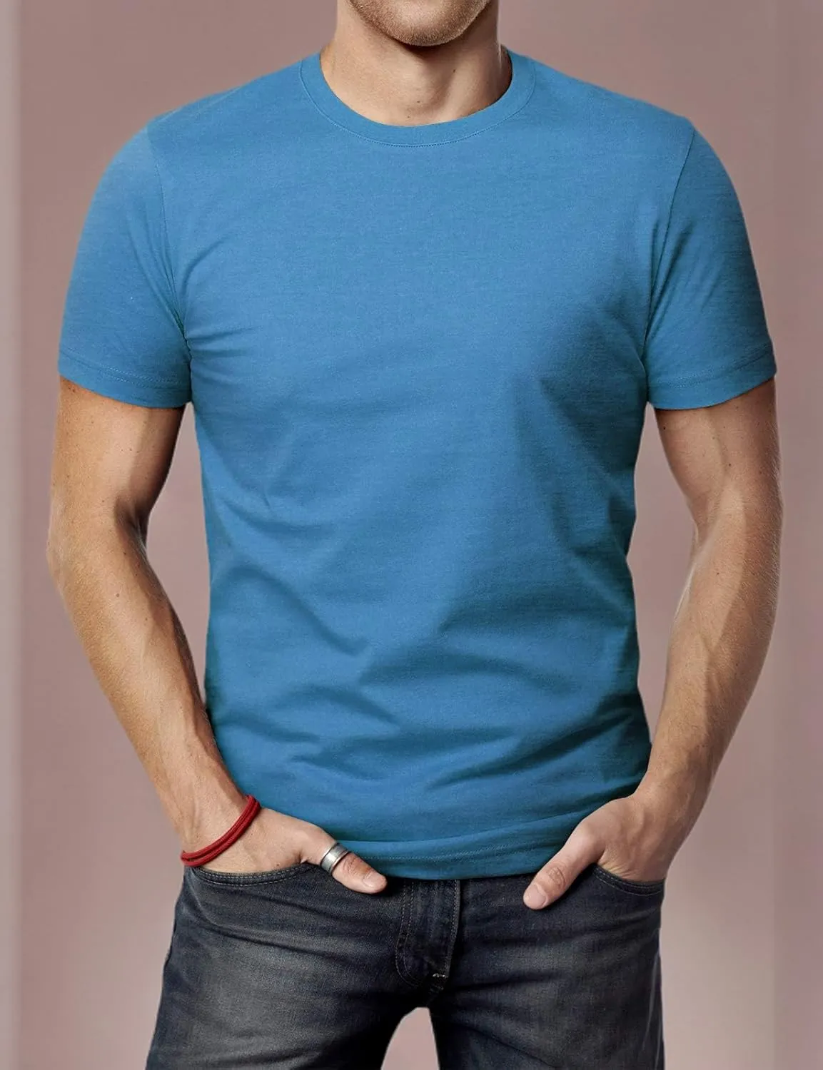 H2H Mens Casual Slim Fit Short Sleeve T-Shirts Soft Lightweight V-Neck/Crew-Neck Size XS to 3XL