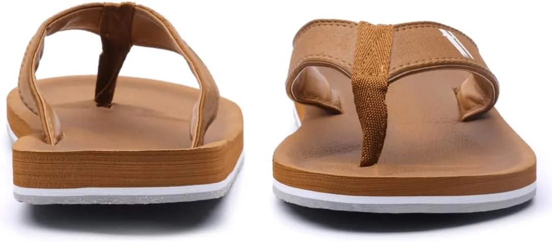 Harssidanzar Mens Flip-Flops,Classical Thong Footbed Sandals Lightweight Quick-dry waterproof Summer Beach Sandals KM230US