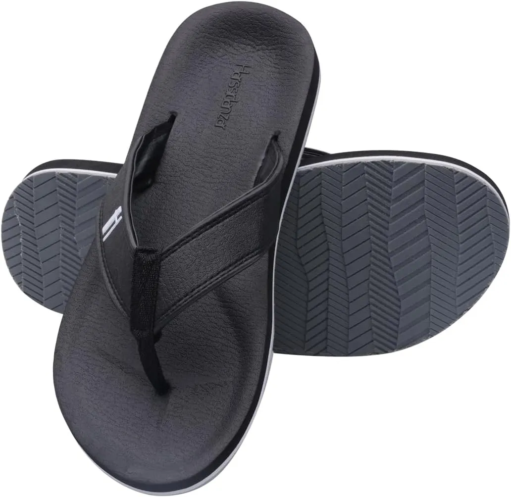 Harssidanzar Mens Flip-Flops,Classical Thong Footbed Sandals Lightweight Quick-dry waterproof Summer Beach Sandals KM230US