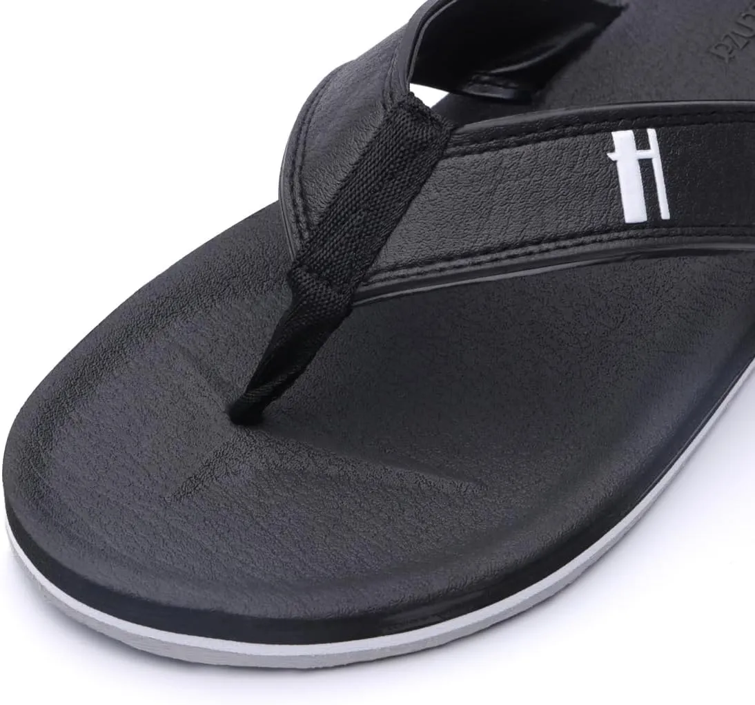 Harssidanzar Mens Flip-Flops,Classical Thong Footbed Sandals Lightweight Quick-dry waterproof Summer Beach Sandals KM230US
