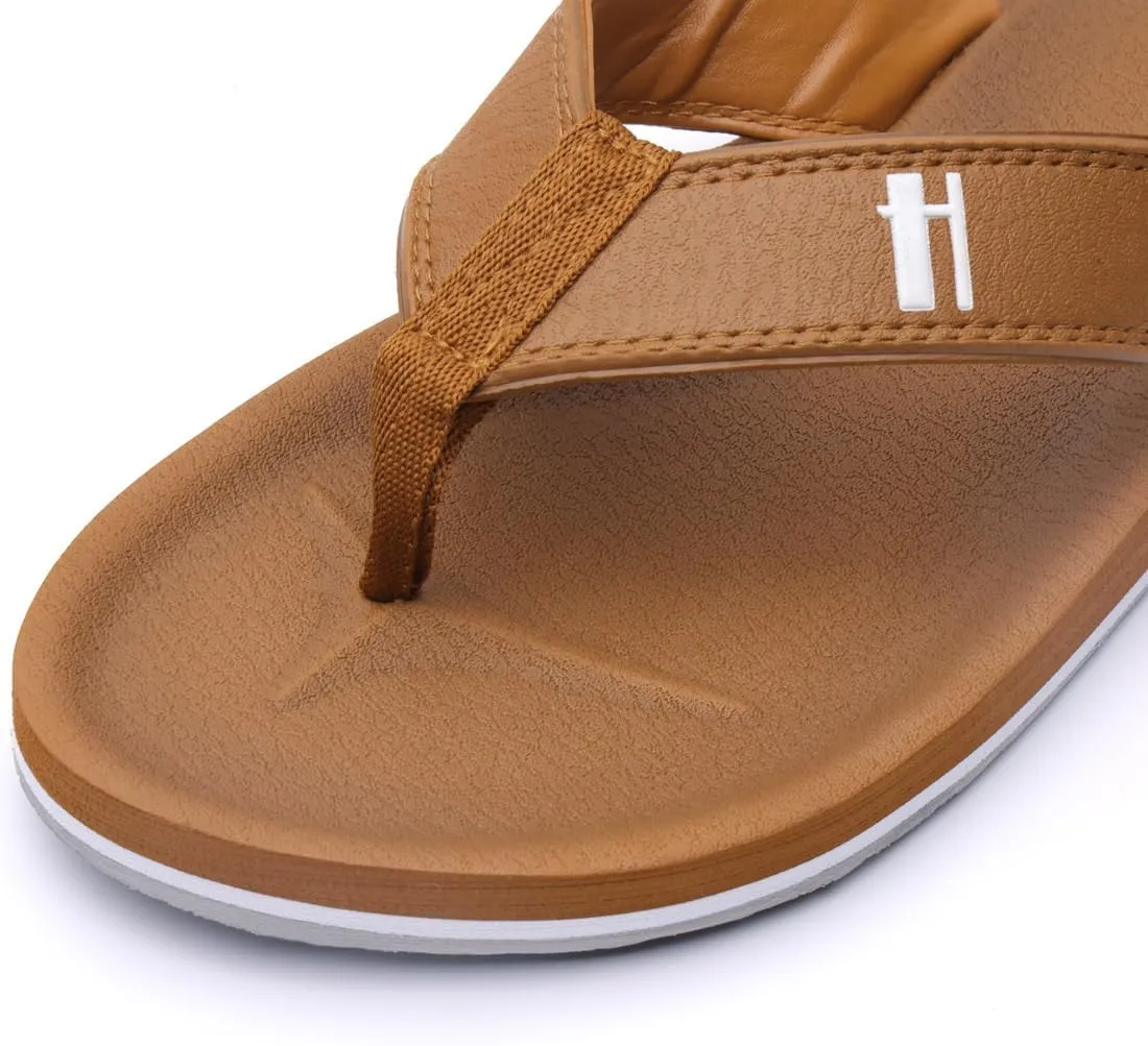 Harssidanzar Mens Flip-Flops,Classical Thong Footbed Sandals Lightweight Quick-dry waterproof Summer Beach Sandals KM230US