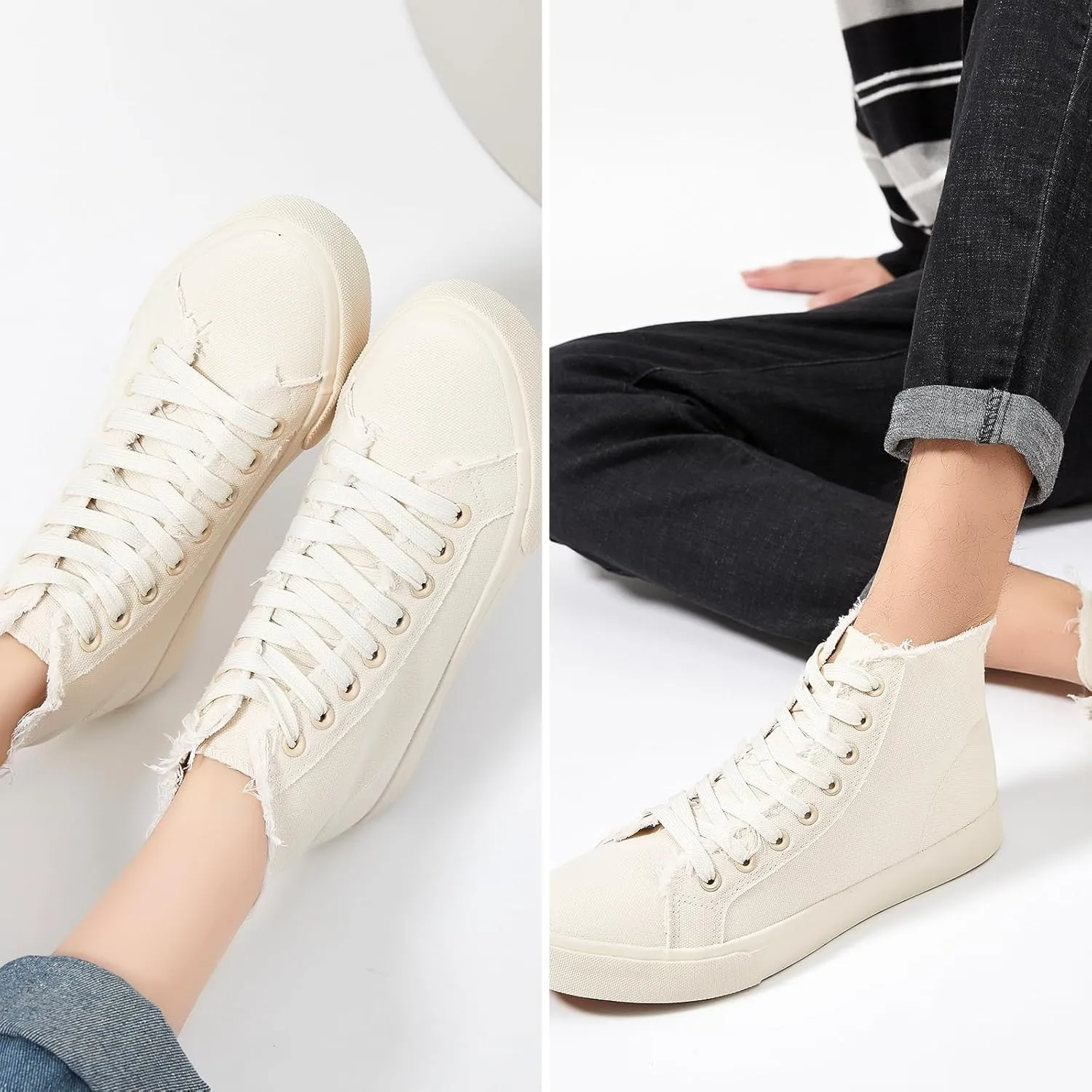 hash bubbie Unisex Canvas High top Sneakers Women's Classic Fashion High Tops Canvas Shoes Casual Tennis Shoes for Men