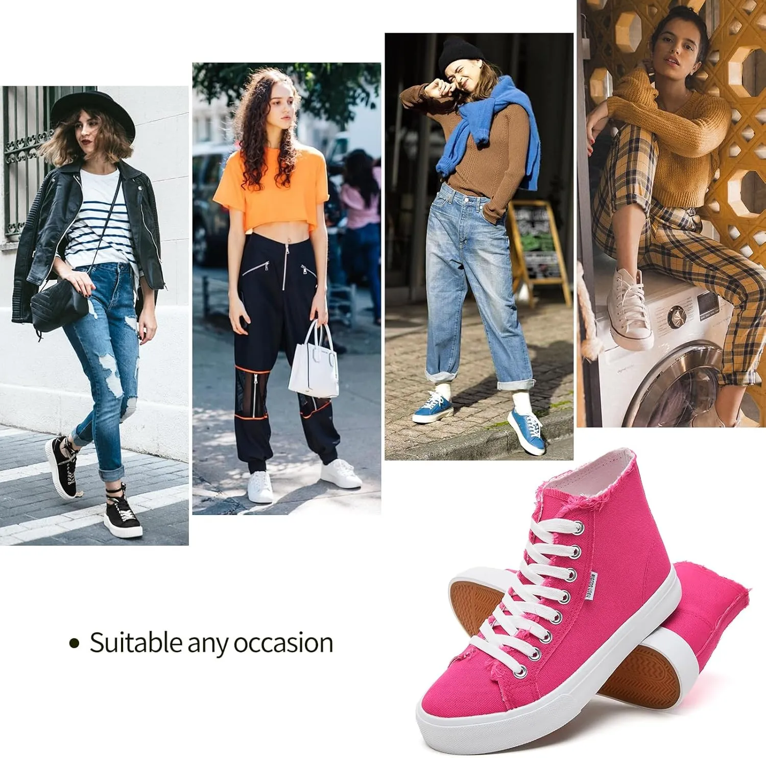hash bubbie Unisex Canvas High top Sneakers Women's Classic Fashion High Tops Canvas Shoes Casual Tennis Shoes for Men