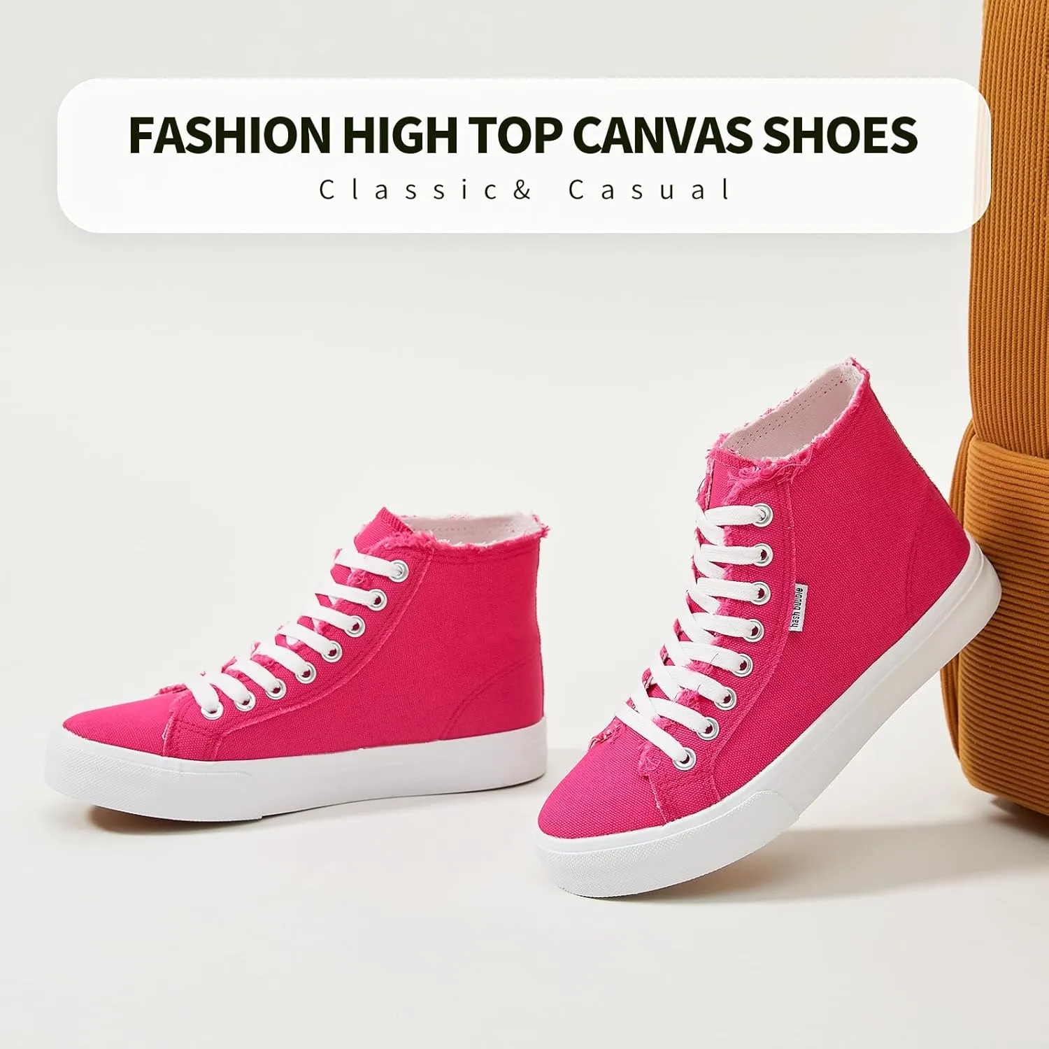 hash bubbie Unisex Canvas High top Sneakers Women's Classic Fashion High Tops Canvas Shoes Casual Tennis Shoes for Men