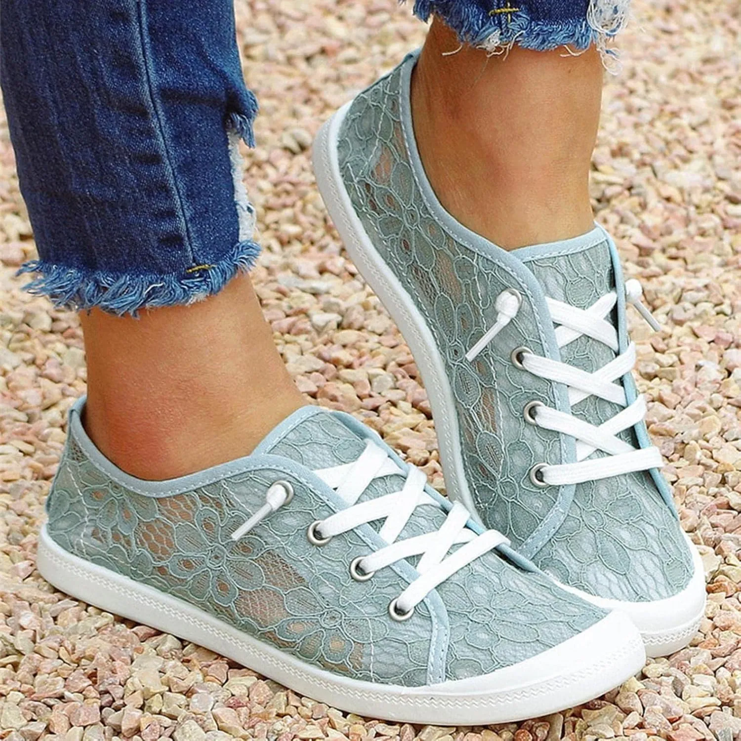 Hbeylia Canvas Shoes For Women Fashion Casual Plaid Lace Up Low Top Play Sneakers Lightweight Low Heels Slip On Flats Loafers Walking Shoes For Girls Running Outdoor Sports Driving