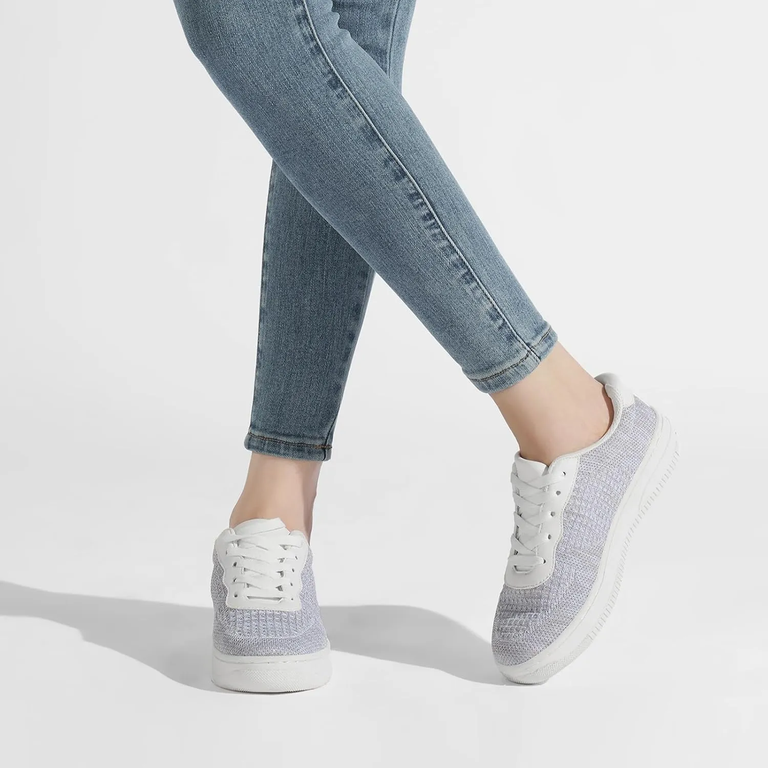 HEEZ White Tennis Shoes Women Platform Fashion Sneakers Comfortable Casual Shoes for Women