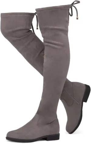 Herstyle Secret Obsession Women's Over the Knee Boots Thigh High Stack Heel Long Stretch Fall Riding Boots