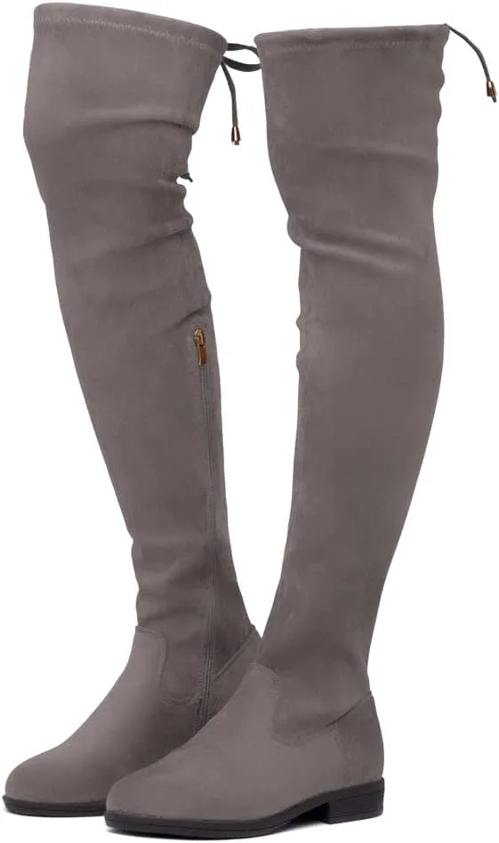 Herstyle Secret Obsession Women's Over the Knee Boots Thigh High Stack Heel Long Stretch Fall Riding Boots