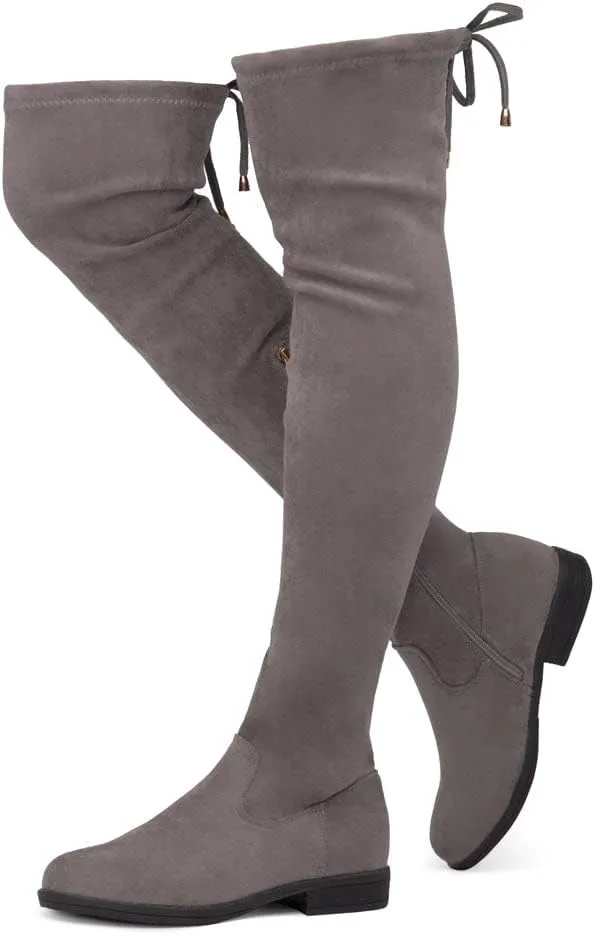Herstyle Secret Obsession Women's Over the Knee Boots Thigh High Stack Heel Long Stretch Fall Riding Boots