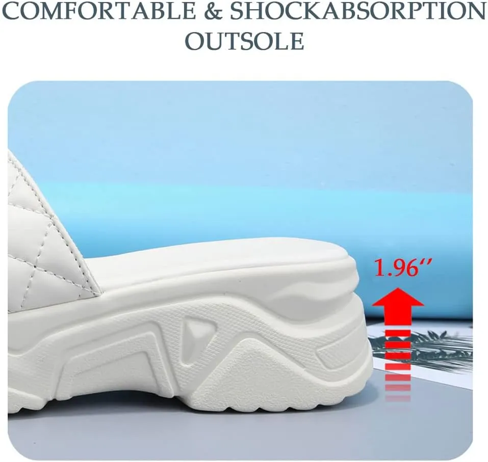 HESBITEUL Womens Platform Sandals Comfortable Walking Orthopedic Slippers Ladies Arch Support Sandals