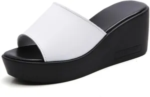 HESBITEUL Women's Wedge Sandals Open-Toe Platform Arch Support Sandals