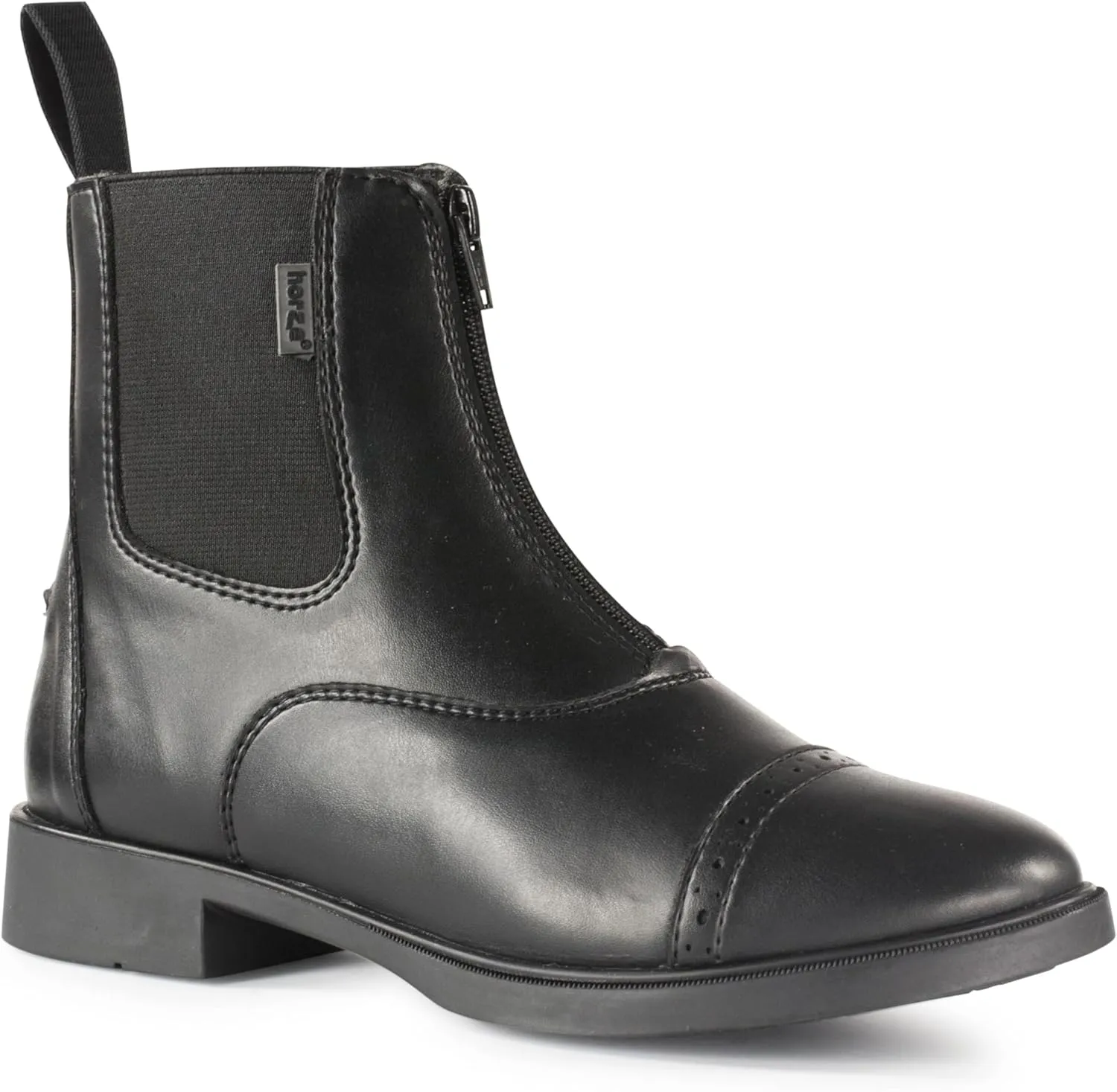HORZE Wexford Women's Equestrian Synthetic Leather Zip-Up Schooling Paddock Boots