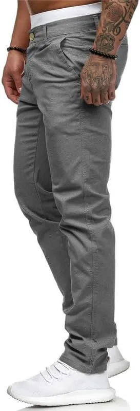 HUNGSON Men Skinny Slim Fit Casual Jeans Dyeing Stretch Straight Fashion Denim Pants