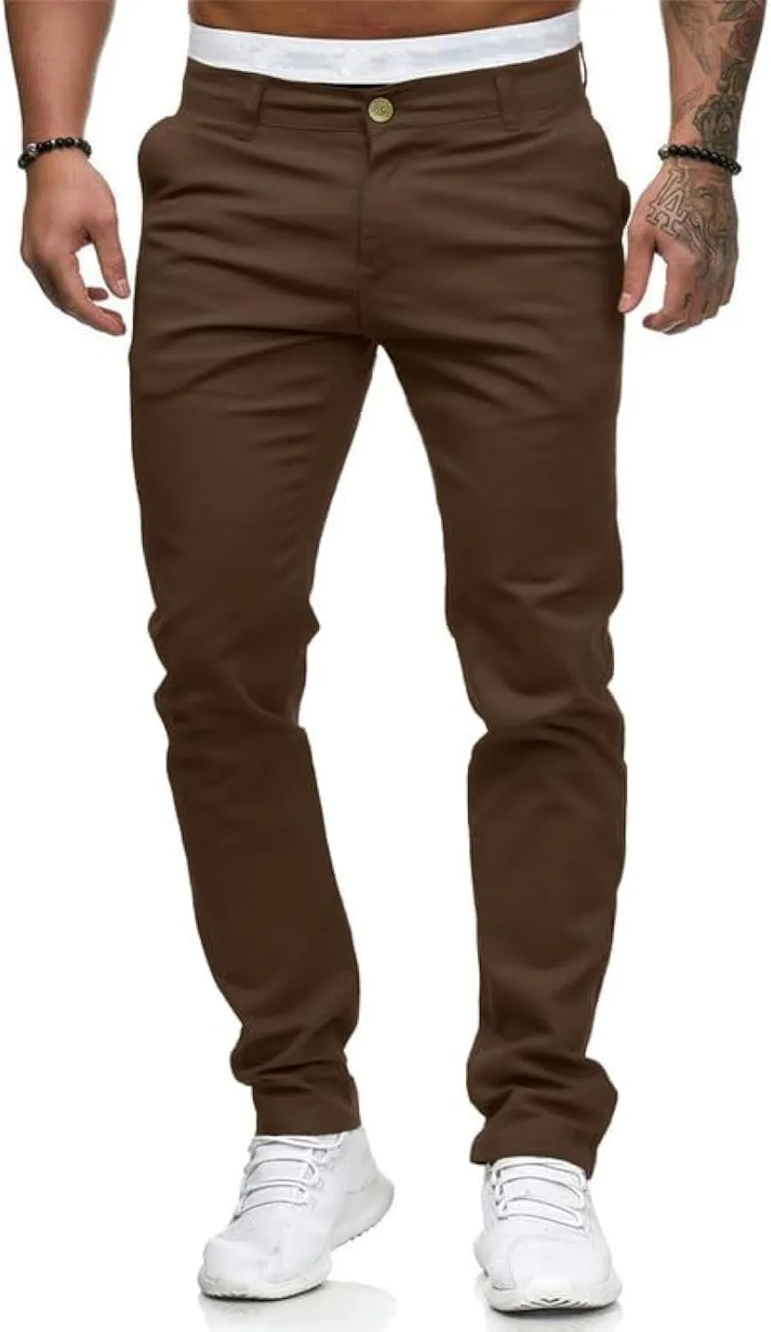HUNGSON Men Skinny Slim Fit Casual Jeans Dyeing Stretch Straight Fashion Denim Pants