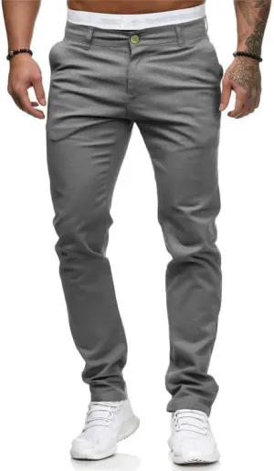 HUNGSON Men Skinny Slim Fit Casual Jeans Dyeing Stretch Straight Fashion Denim Pants
