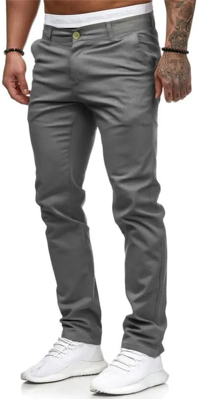 HUNGSON Men Skinny Slim Fit Casual Jeans Dyeing Stretch Straight Fashion Denim Pants