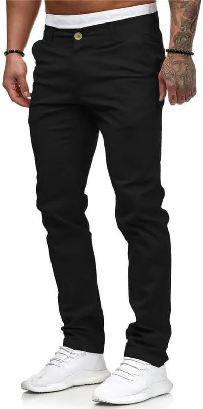 HUNGSON Men Skinny Slim Fit Casual Jeans Dyeing Stretch Straight Fashion Denim Pants