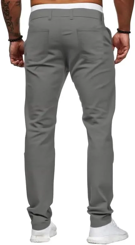 HUNGSON Men Skinny Slim Fit Casual Jeans Dyeing Stretch Straight Fashion Denim Pants