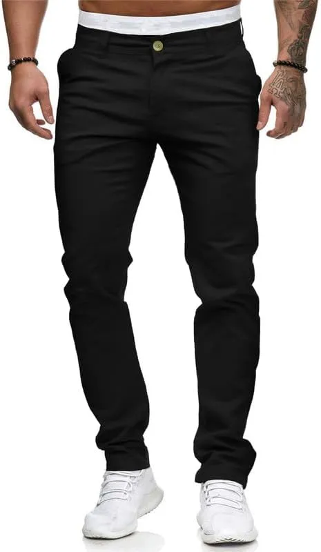 HUNGSON Men Skinny Slim Fit Casual Jeans Dyeing Stretch Straight Fashion Denim Pants