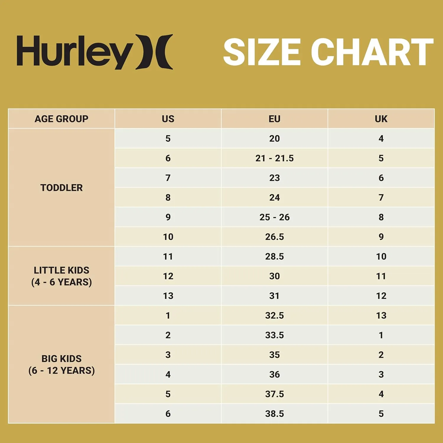 Hurley Kid's Knox Walking Sneakers - Kid's Runner Shoes with Hook & Loop Closure for Easy Wear, Lightweight Running & Walking Shoes for Boys & Girls, Toddler Kid's Sneaker Shoes