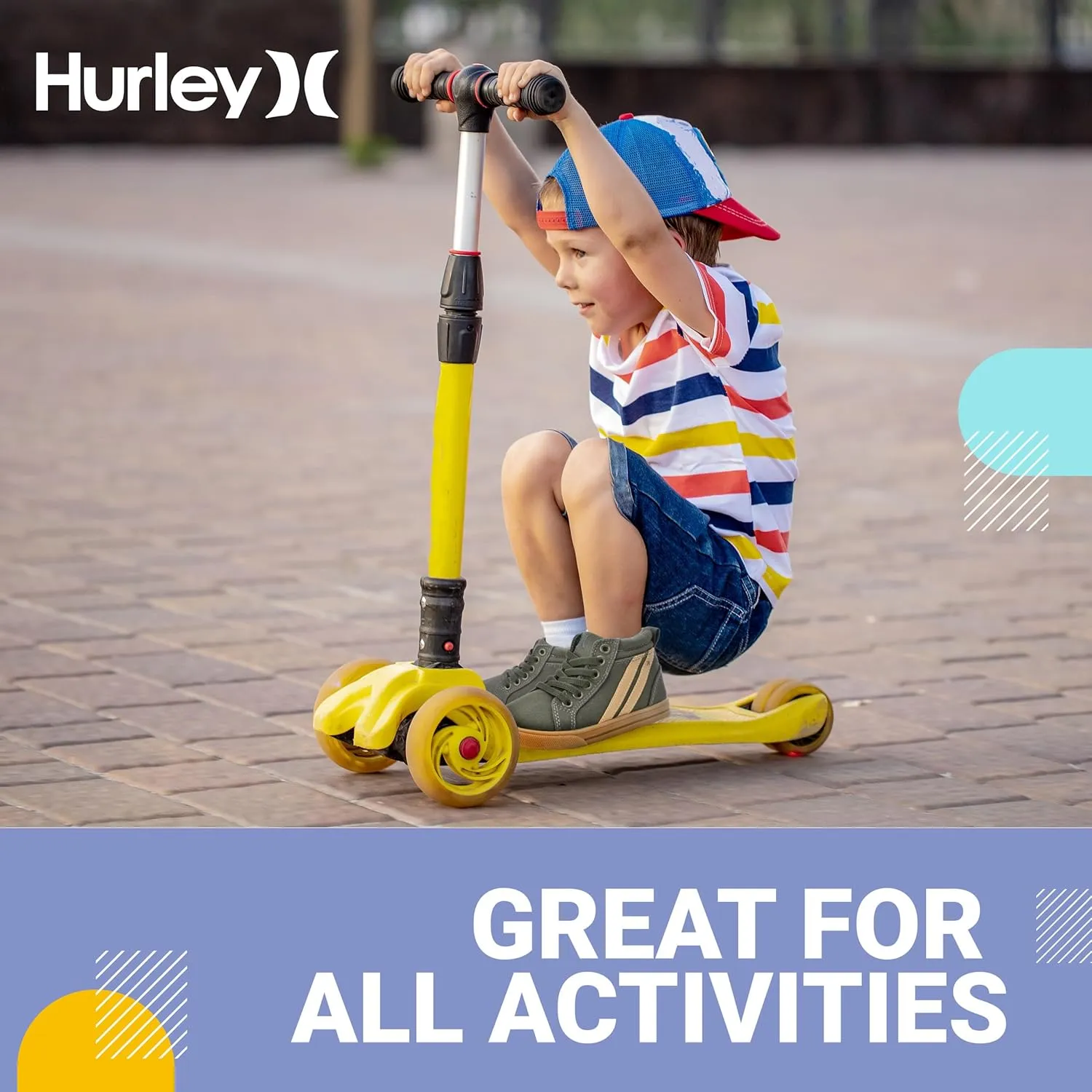 Hurley Kids Toddlers Elastic Laces Canvas Sneakers – High Cut Skateboarding Shoes for Toddlers and Little Kids, Sports Shoes for Boys and Girls, Sports Shoes for School Tate