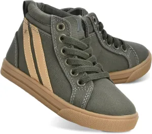 Hurley Kids Toddlers Elastic Laces Canvas Sneakers – High Cut Skateboarding Shoes for Toddlers and Little Kids, Sports Shoes for Boys and Girls, Sports Shoes for School Tate