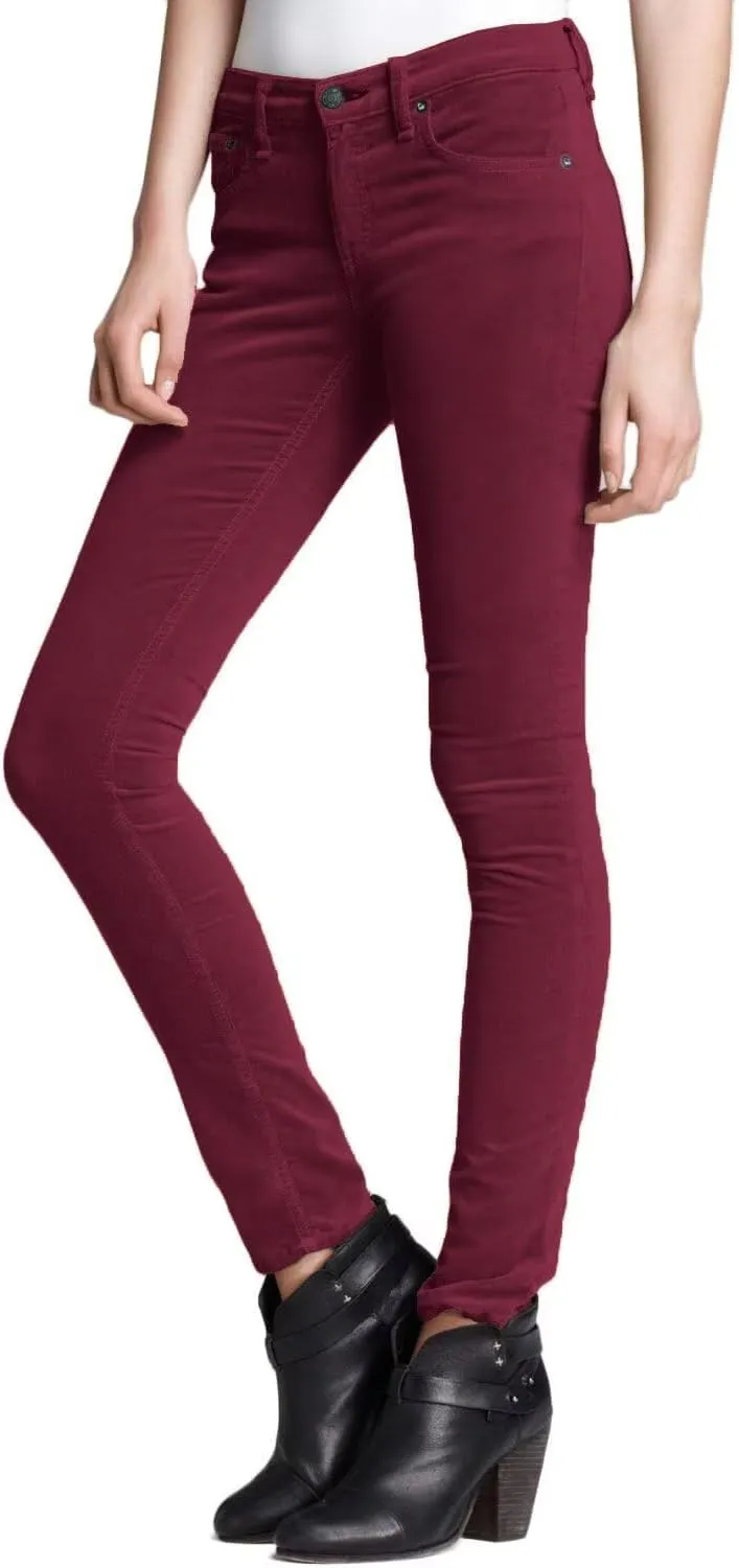 Hybrid & Company Super Comfy Stretch Women 5 Pockets Corduroy Skinny Pants