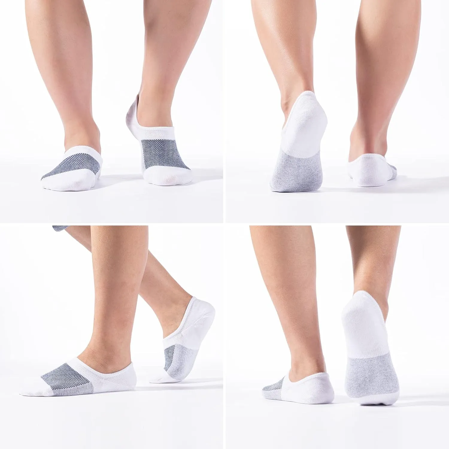 IDEGG No Show Socks Men Low Cut Ankle Short Socks for Men Casual Athletic Socks with Non Slip Grip