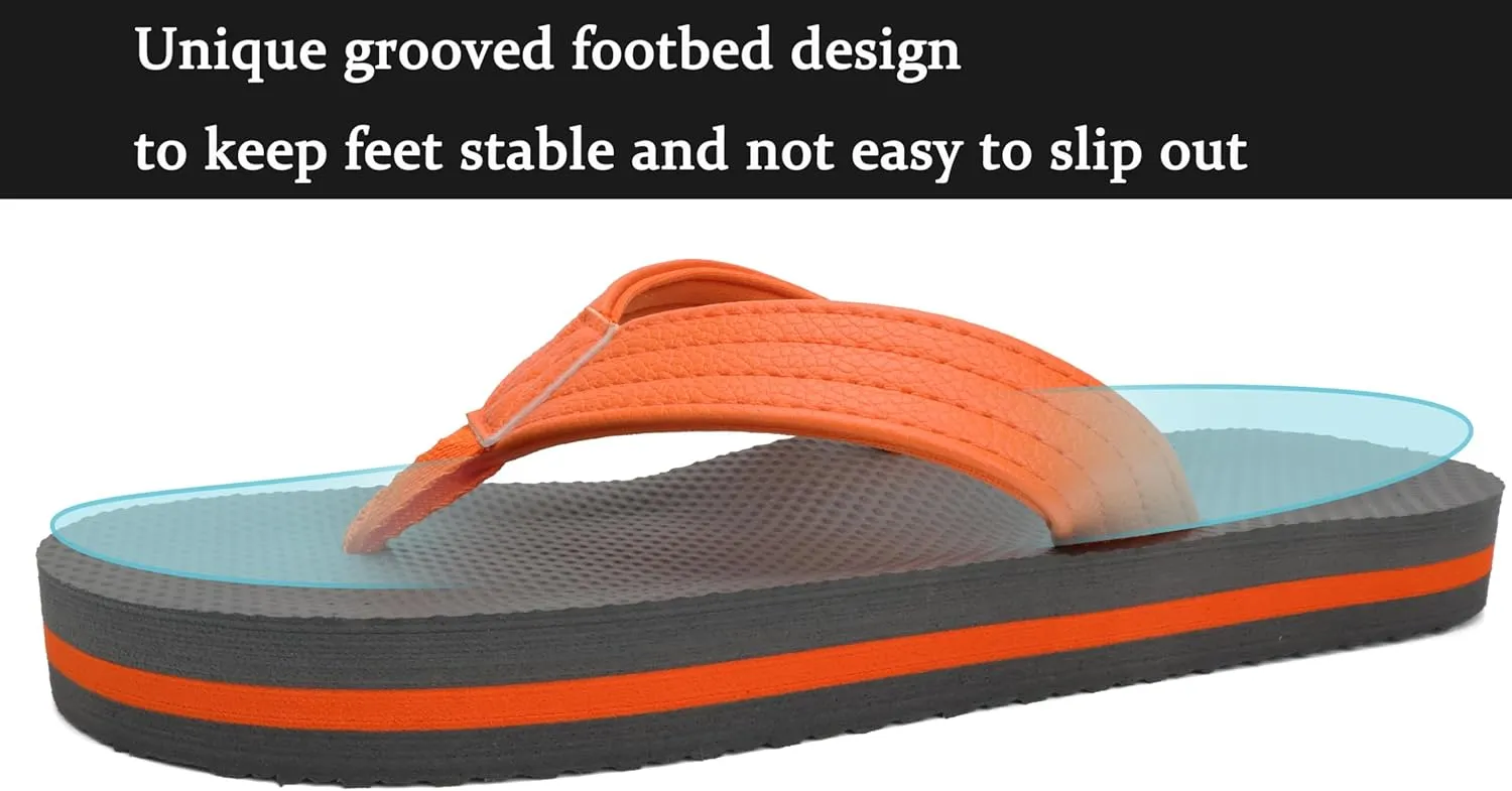 INMINPIN Kids Boys Girls Flip Flops Comfort Quick-Dry Beach Pool Aqua Thong Sandals(Little Kid/Big Kid)