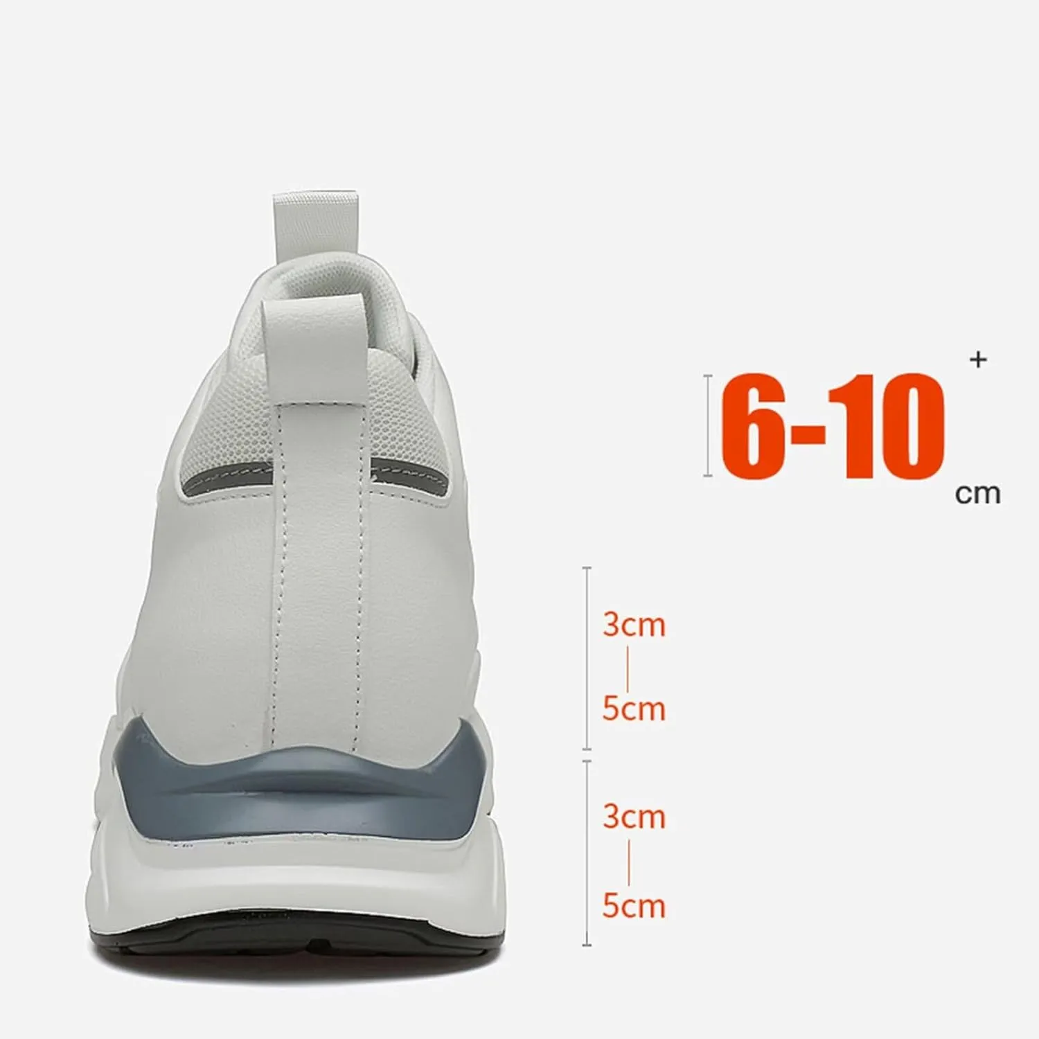 Invisible Height Increasing Elevator Shoes for Men 2.36" Height-Boosting Fashion Outdoors Running Sports Shoes Breathable Lace up Walking Shoes Driving Casual Sneakers
