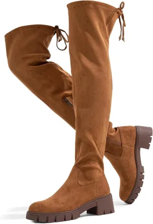 Jeossy Women's 990 Over The Knee High Boots Platform Thigh High Boots Round Toe Long Boots for Women