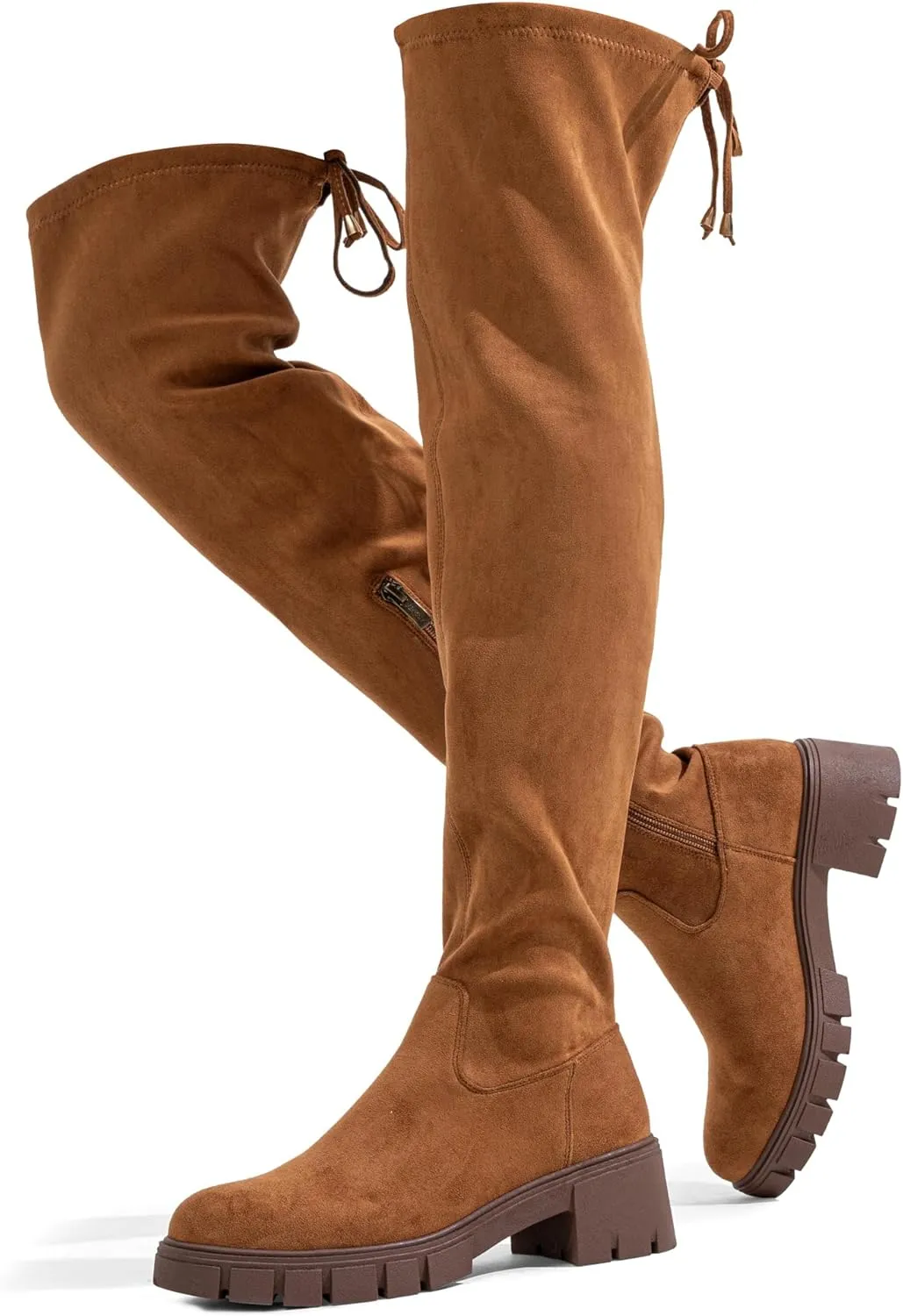 Jeossy Women's 990 Over The Knee High Boots Platform Thigh High Boots Round Toe Long Boots for Women
