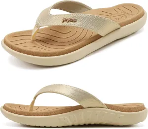 jiajiale Womens Fashion Orthotic Flip Flops Ladies Slip On Lightweight Comfortable Thick Cushion Yoga Mat Thong Sandals With Plantar Fasciitis Arch Support