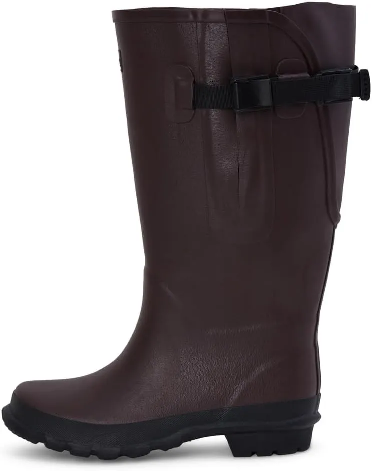 Jileon Extra Wide Calf Womens Rain Boots with Rear Expansion - Fit up to 20" Calves | Designed For Ladies with Wide Feet or Ankles | Durable and 100% Waterproof Boots
