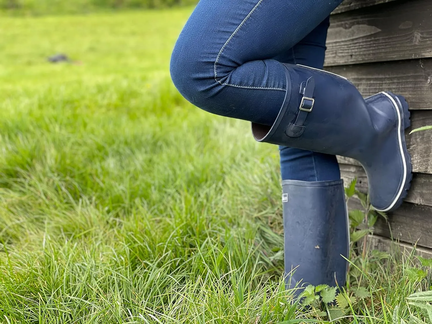 Jileon Wide Fit Womens Rain Boots - Fit up to 18” Calves - Unique Design For Wide Feet, Ankles & Calves