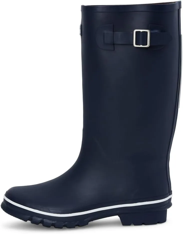 Jileon Wide Fit Womens Rain Boots - Fit up to 18” Calves - Unique Design For Wide Feet, Ankles & Calves