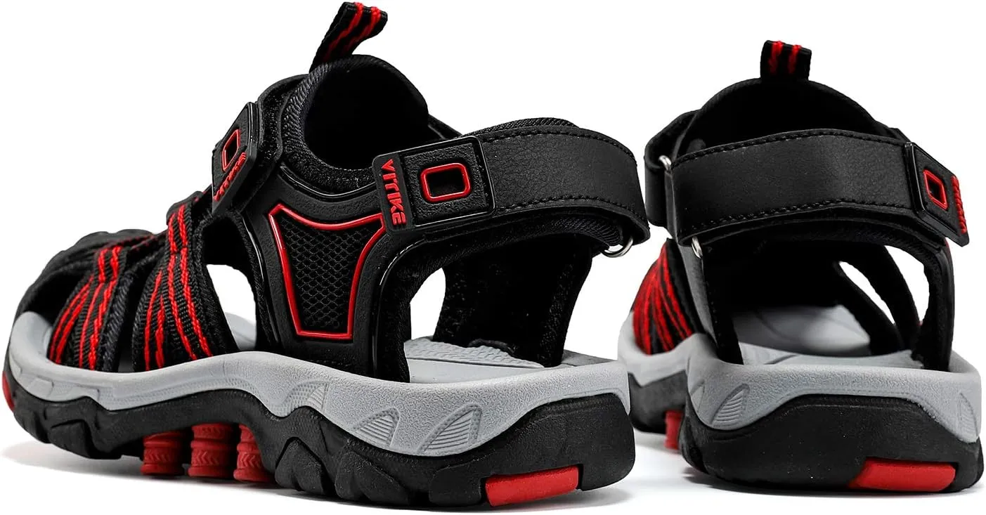 JMFCHI Boys Girls Sports Sandals Summer Kids Closed Toe Outdoor Sandals Athletic Water Shoes Sandals Child Pool Beach Sandals Quick Drying Slip Resistant