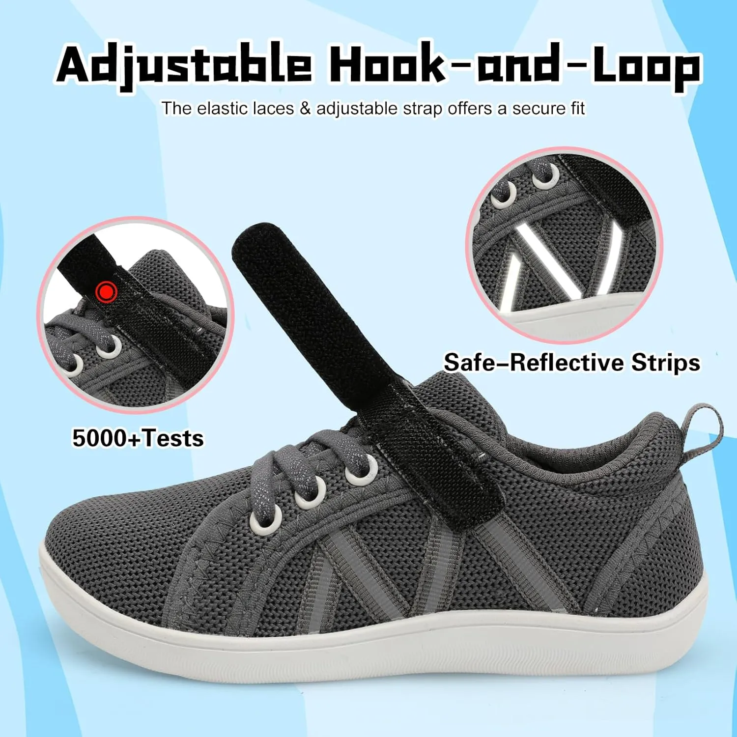 JOINFREE Toddler Shoes Boys Girls Wide Barefoot Shoes Little Kids Minimalist Sneakers Zero Drop Casual Walking Shoes Breathable Tennis Shoes Indoor Outdoor