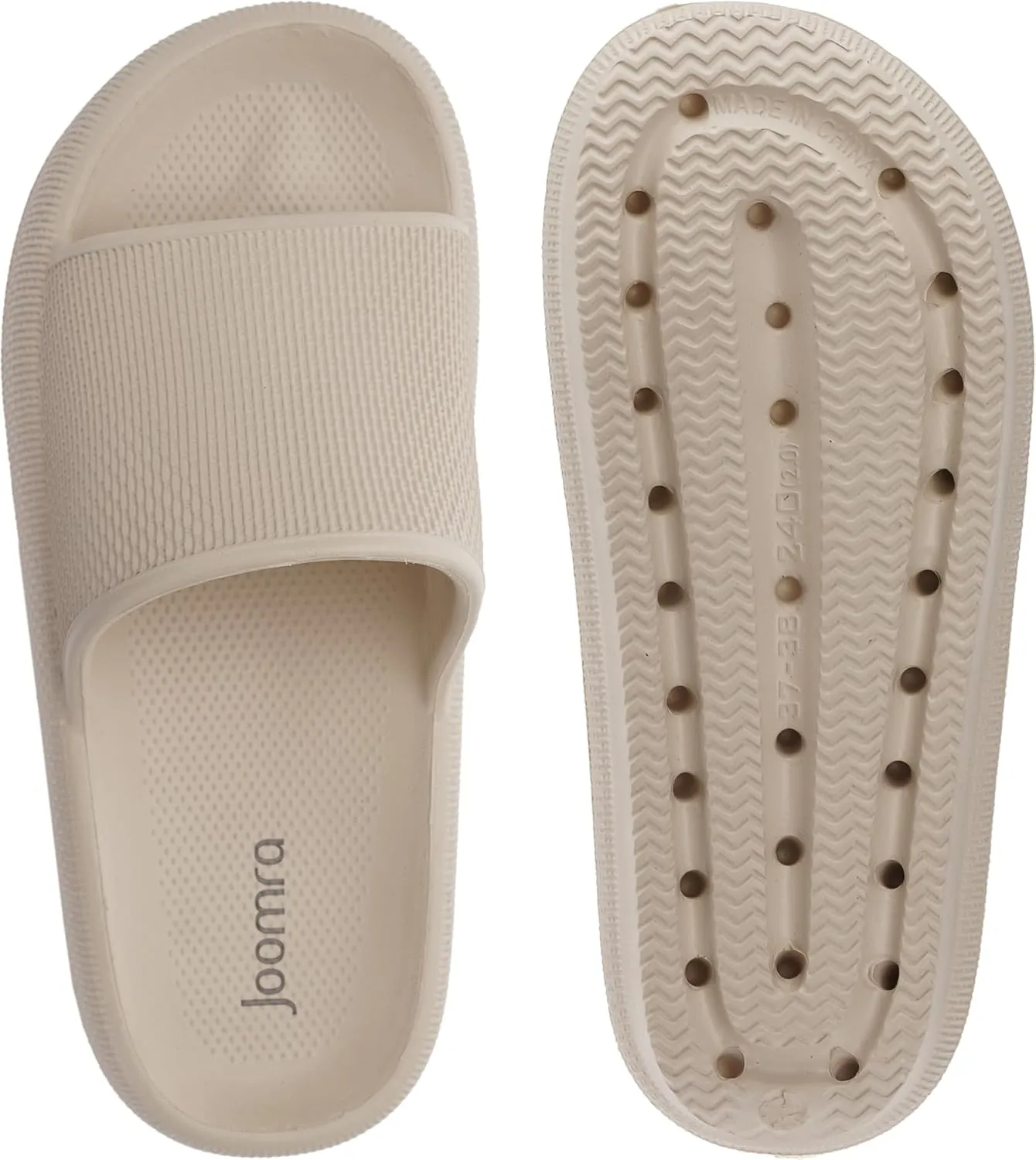 Joomra Pillow Slippers for Women and Men Non Slip Quick Drying Shower Slides Bathroom Sandals | Ultra Cushion | Thick Sole