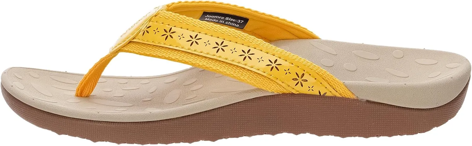 Joomra Women's Flip Flops Arch Support Orthotic Toe Post Thong Sandals