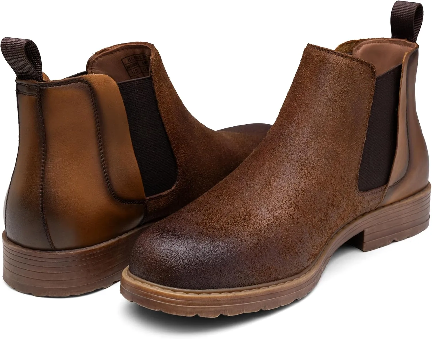 Jousen Men's Chelsea Boots Leather Distressed Boots for Men