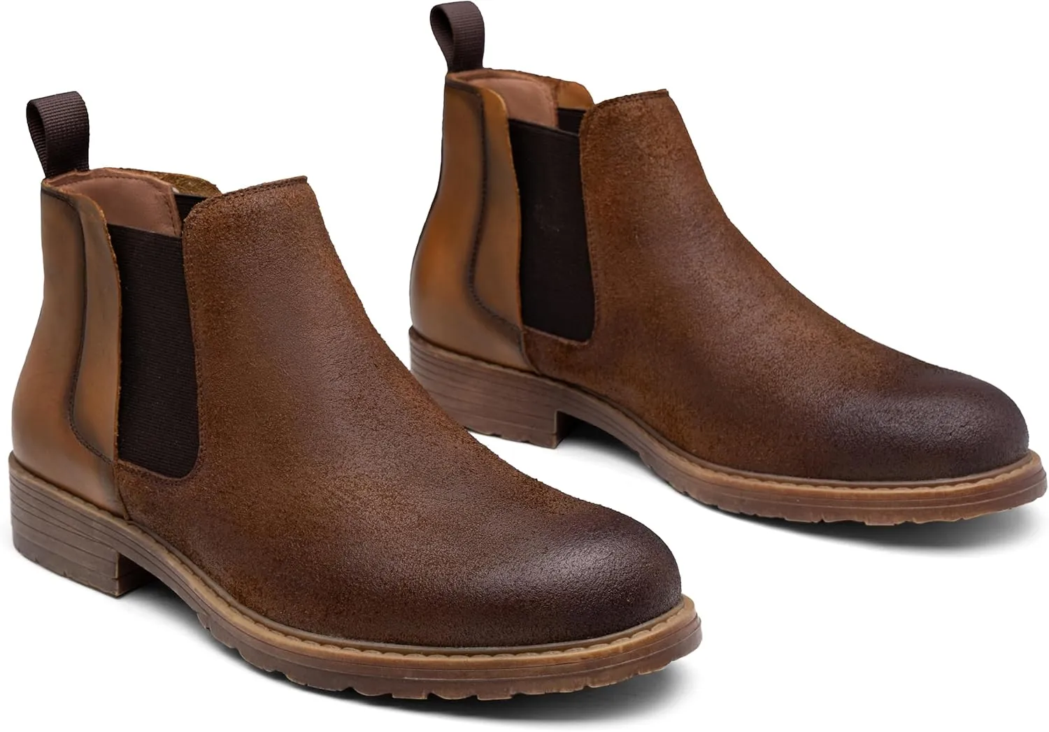 Jousen Men's Chelsea Boots Leather Distressed Boots for Men