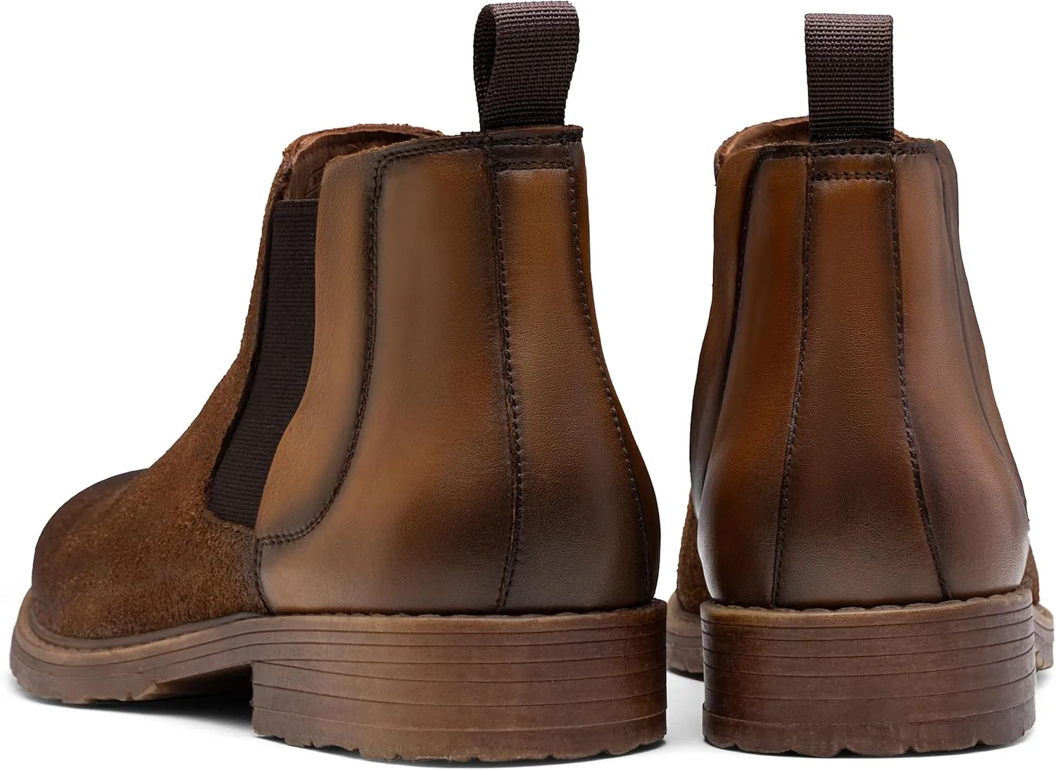 Jousen Men's Chelsea Boots Leather Distressed Boots for Men