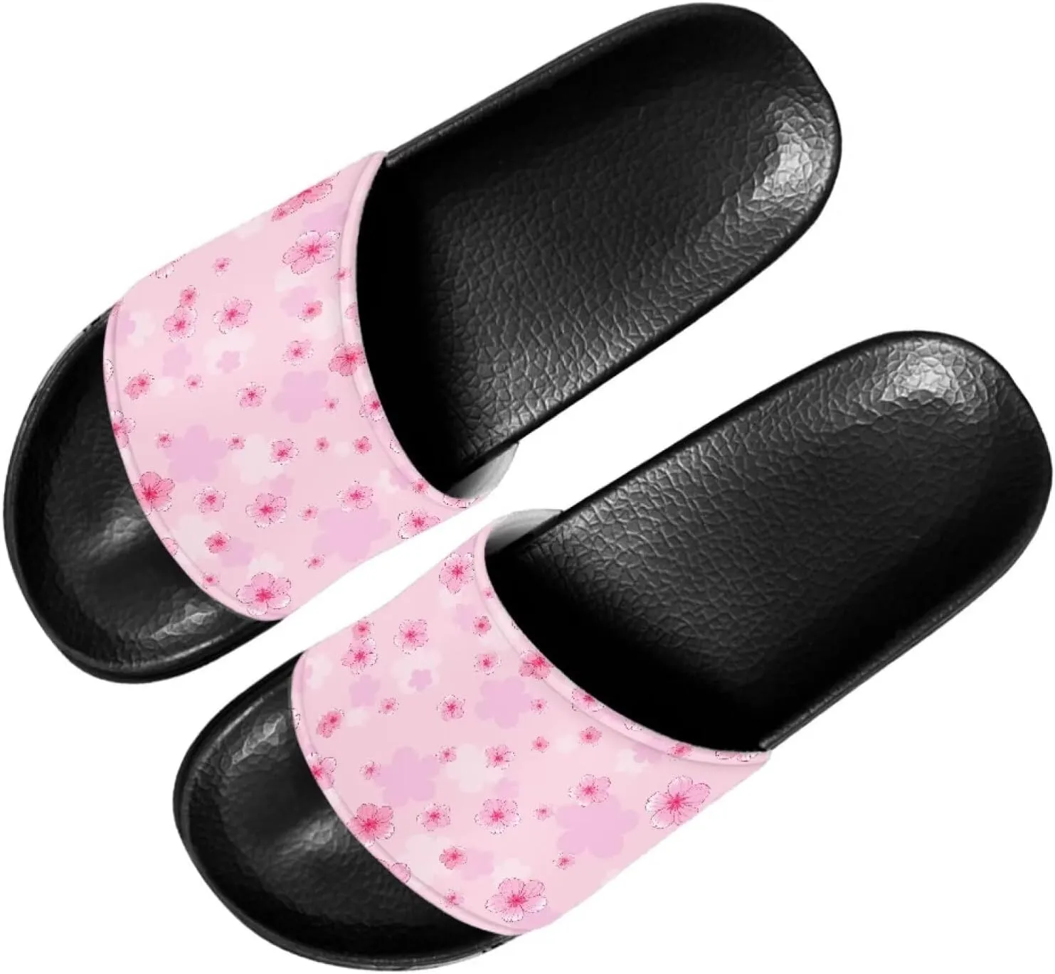JoyLamoria Unisex Fashion Printed Slide Sandals, Home Bathroom Slip-on Flat Slippers Daily Shoes for Men Women