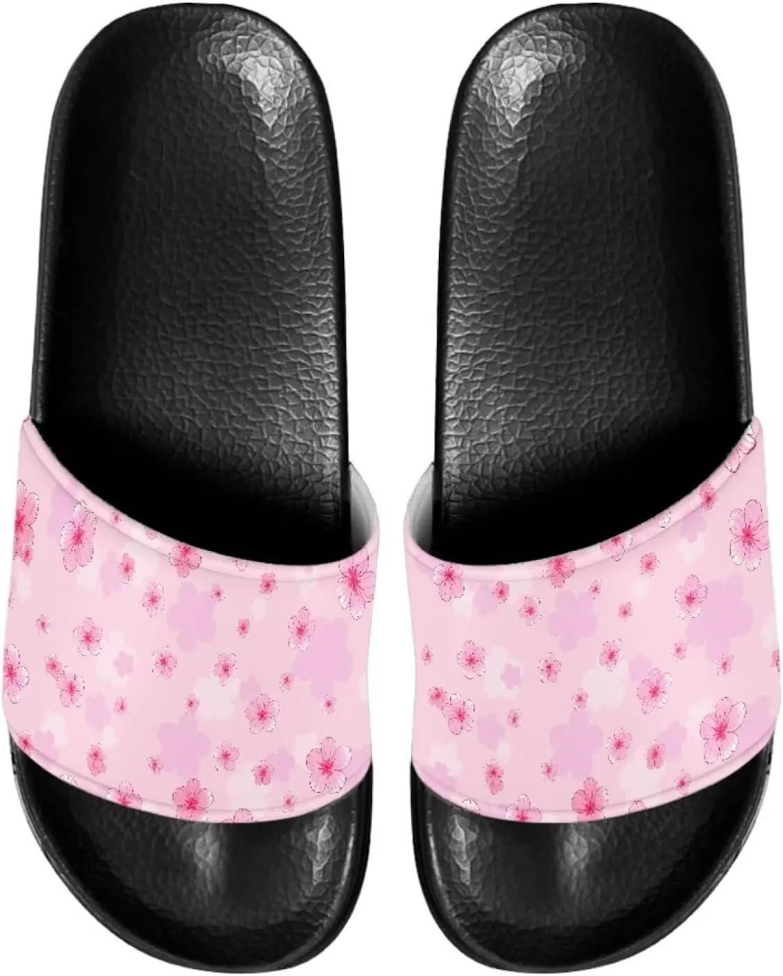 JoyLamoria Unisex Fashion Printed Slide Sandals, Home Bathroom Slip-on Flat Slippers Daily Shoes for Men Women