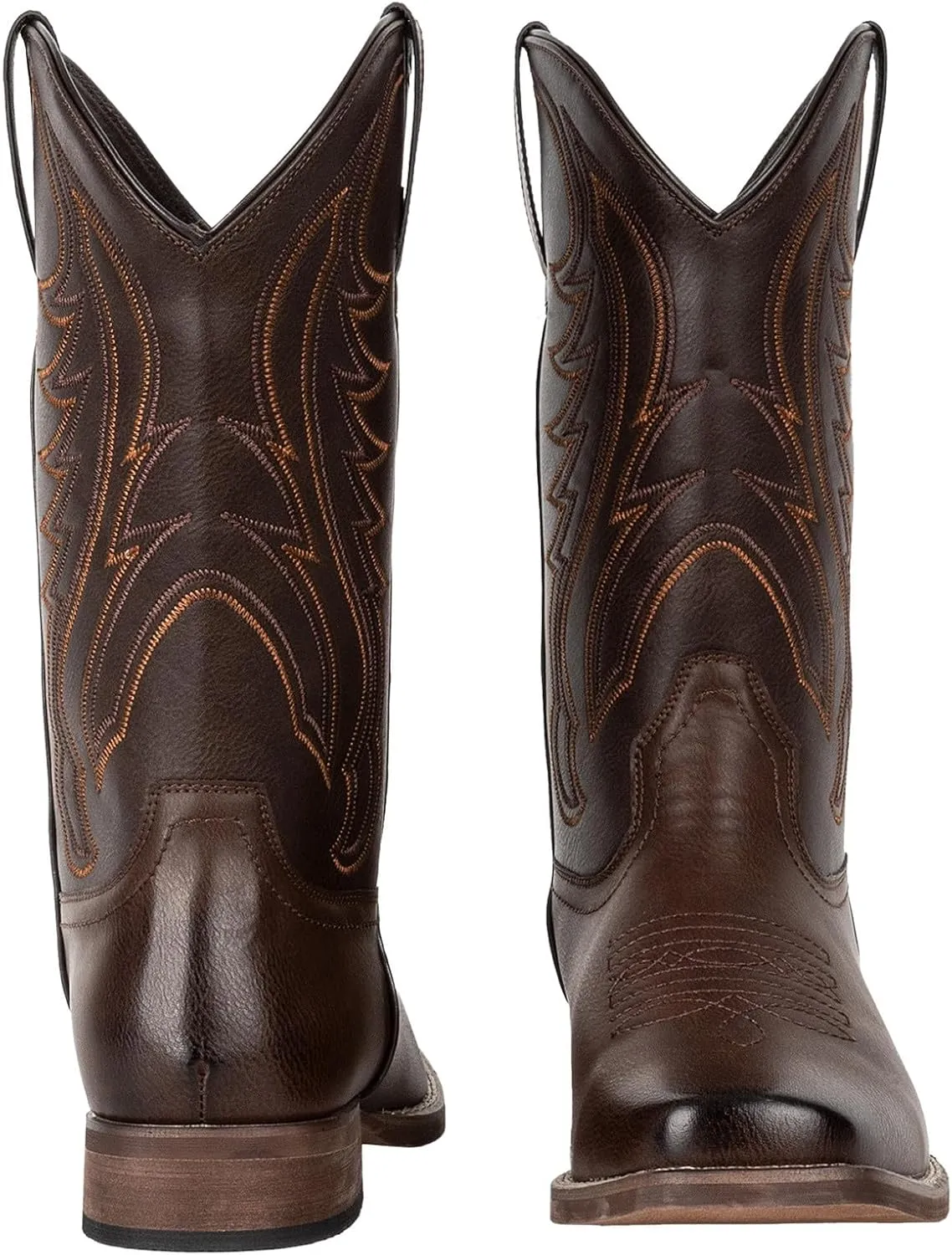J's.o.l.e Cowboy Boots for Men Square Toe Men's Western Boots Classic Embroidered Country Boots for Concert Daily Wedding